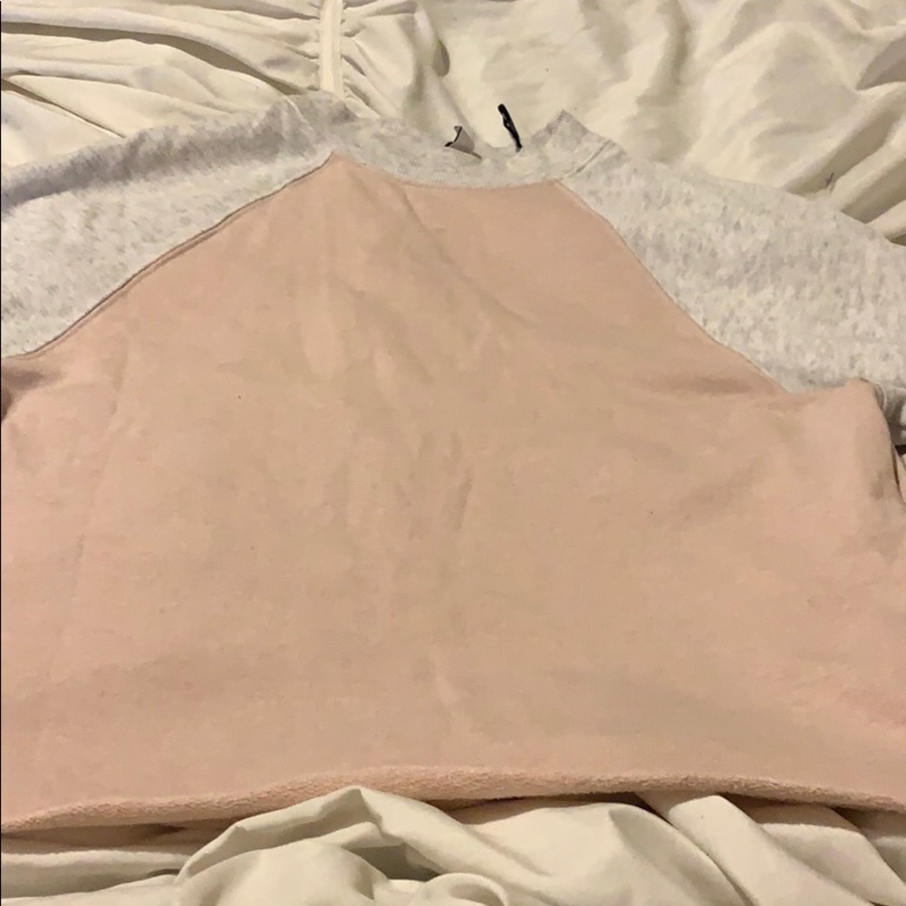 Pink crop top sweater